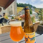 Drinking a Celles in Celles Hike